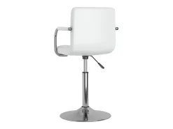 Silla de comedor de cuero sintético blanco