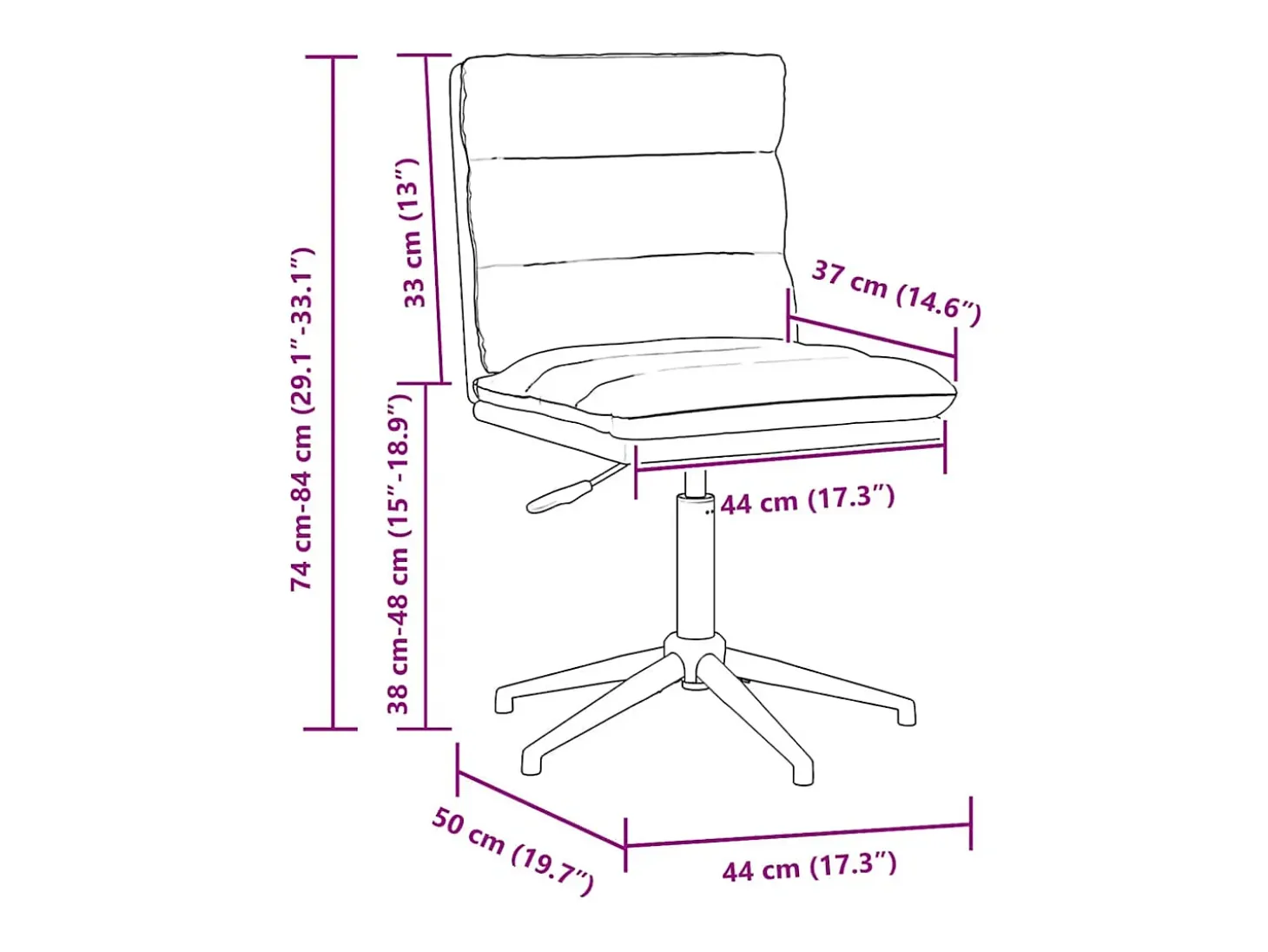 Silla de comedor de cuero sintético negra