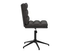 Silla de comedor de cuero sintético negra