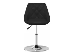Silla de comedor de cuero sintético negra ES562334