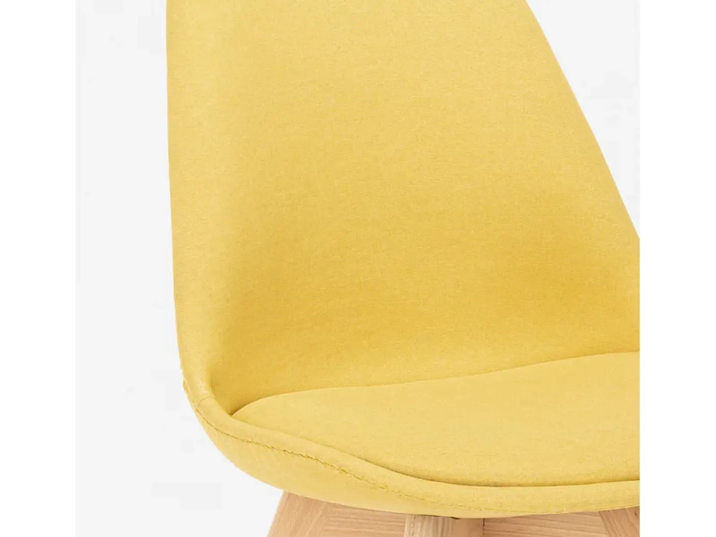 Silla de comedor de diseño nórdico con cojín Dolphin - Amarillo
