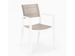 Silla de comedor de diseño para interior y exterior Orion - Gris