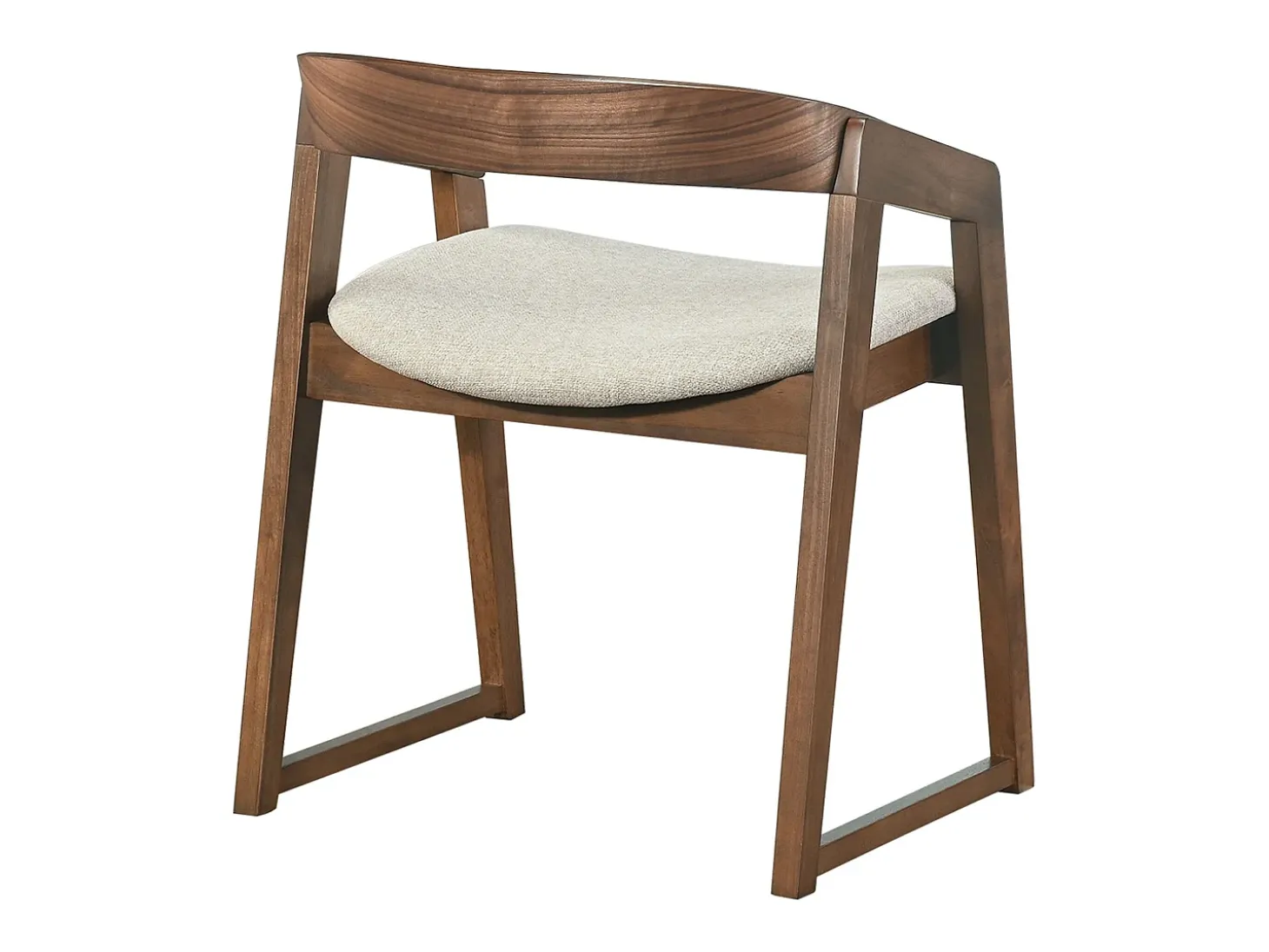 Silla de comedor de madera – Marrón/beige – SALOSS
