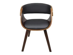 Silla de comedor de madera curvada y polipiel