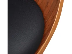 Silla de comedor de madera curvada y cuero sintético ES498712