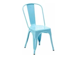 silla de comedor de metal para cocinas y bares steel one - Azul