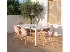 Silla de comedor de Plástico Rosa 80 x 45- Nina