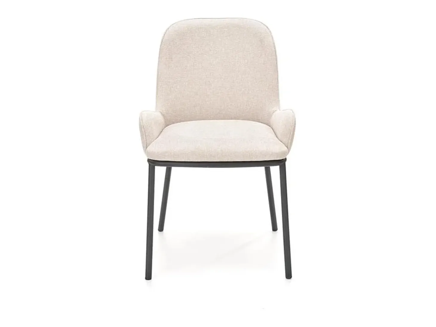 Silla de comedor de tela beige Steiner