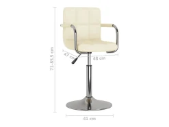 Silla de comedor de tela color crema