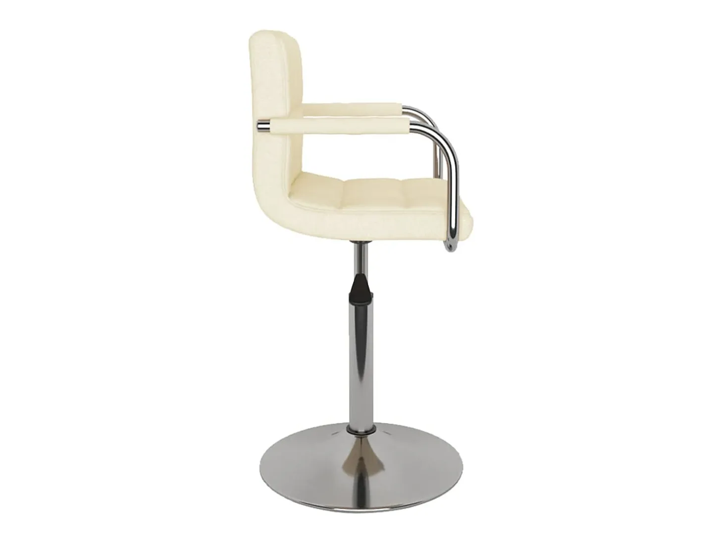 Silla de comedor de tela color crema