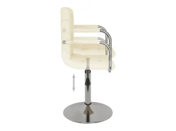 Silla de comedor de tela color crema