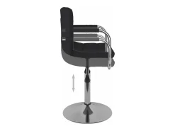 Silla de comedor de tela negra