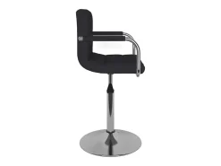 Silla de comedor de tela negra