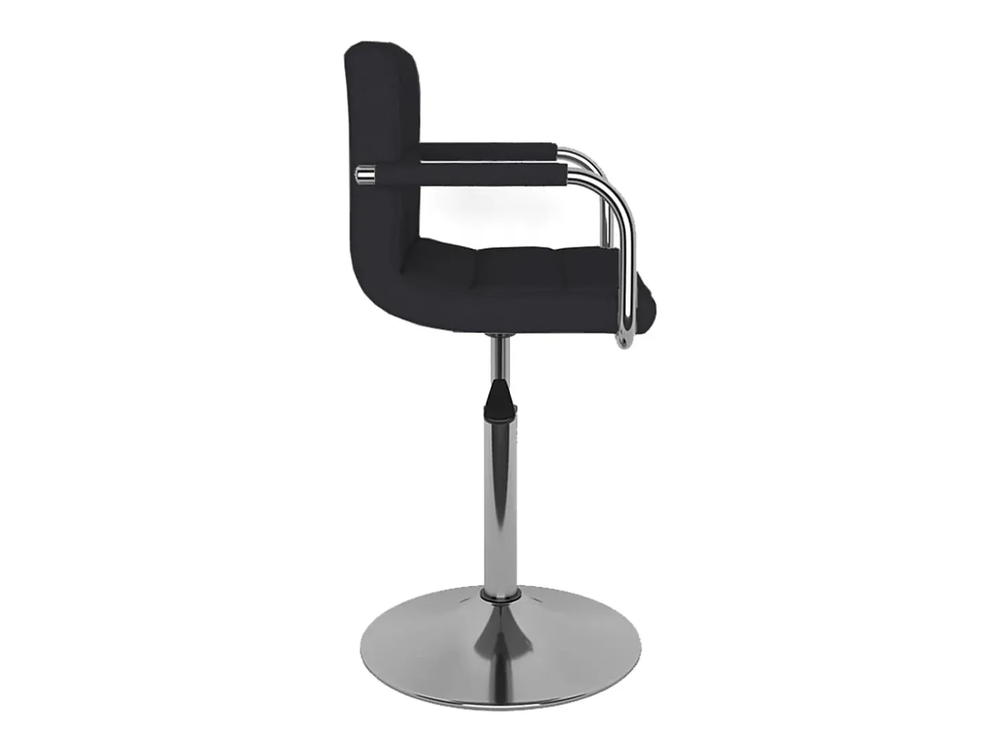 Silla de comedor de tela negra