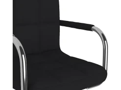 Silla de comedor de tela negra