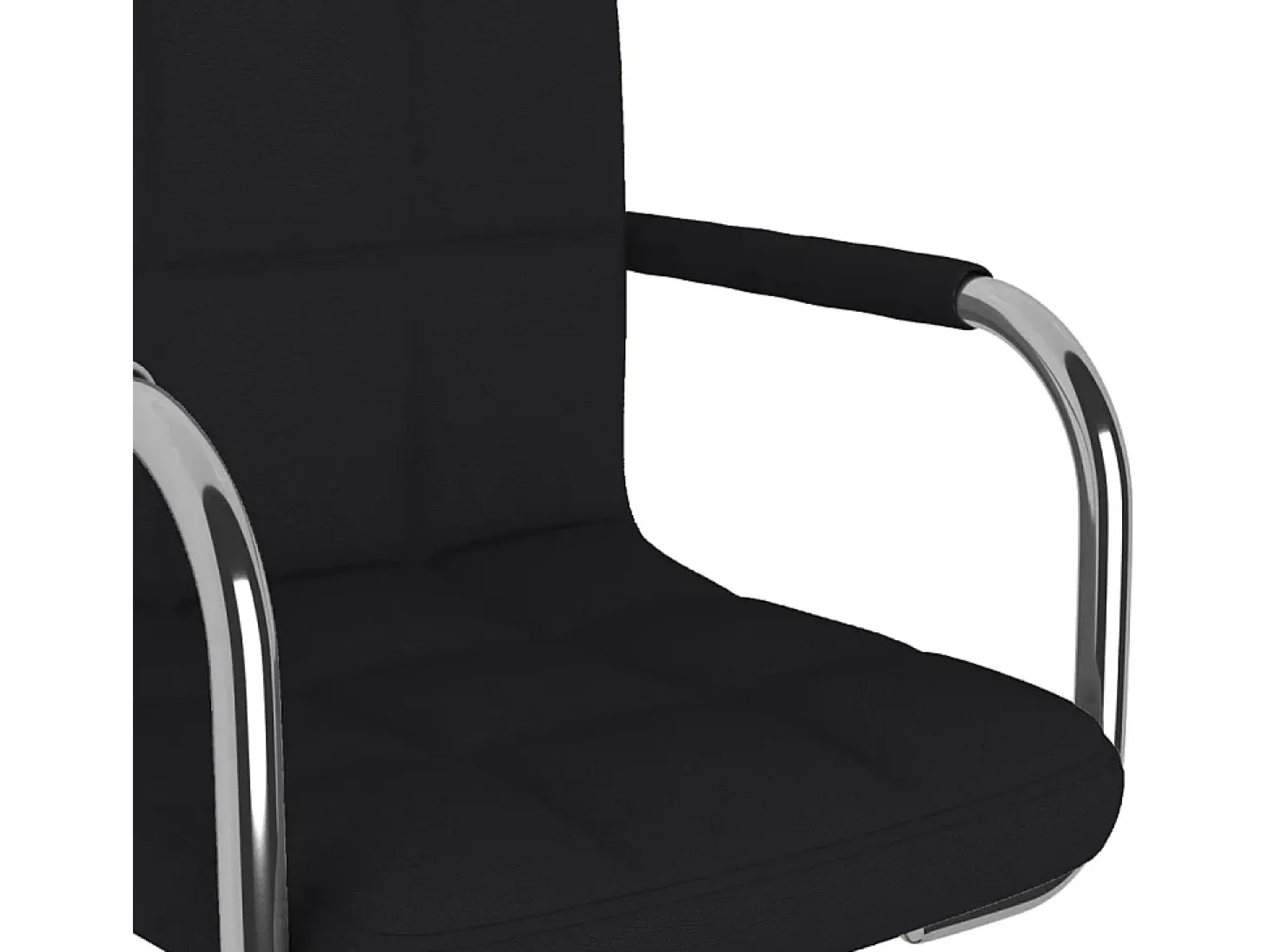 Silla de comedor de tela negra