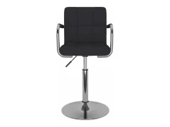 Silla de comedor de tela negra