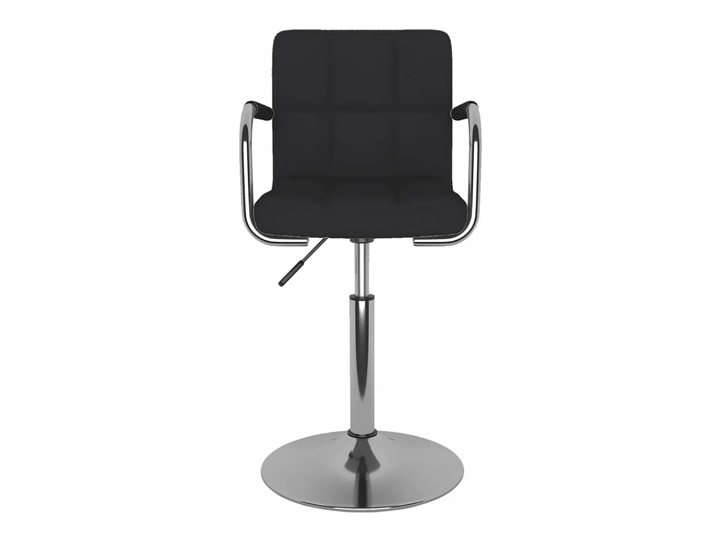 Silla de comedor de tela negra