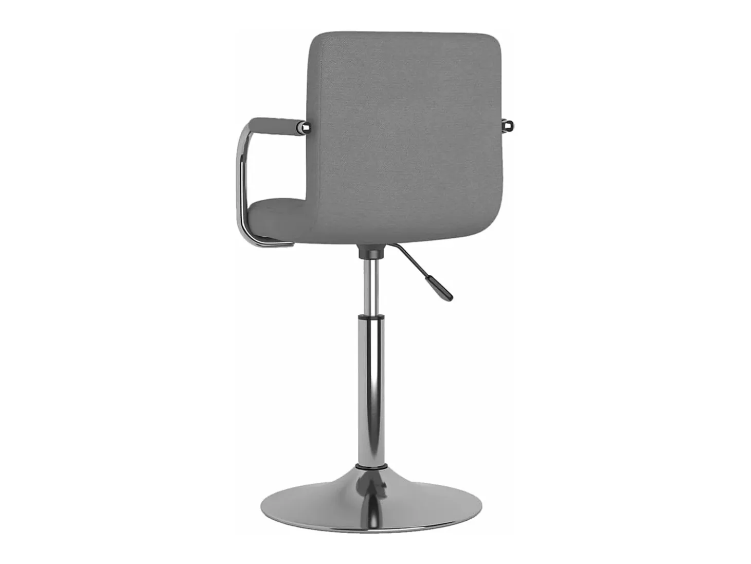 Silla de comedor de tela gris claro