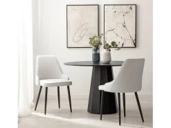 Silla de comedor de Tela Gris 87 x 52- Nika