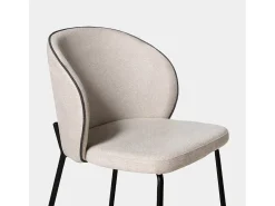 Silla de comedor de Tela Beige 80 x 49- Norah