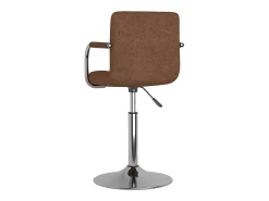 Silla de comedor de tela marrón