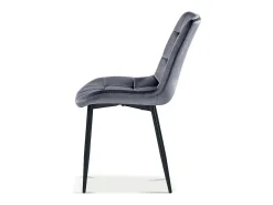 Silla de comedor de terciopelo con patas de metal color topo KALI