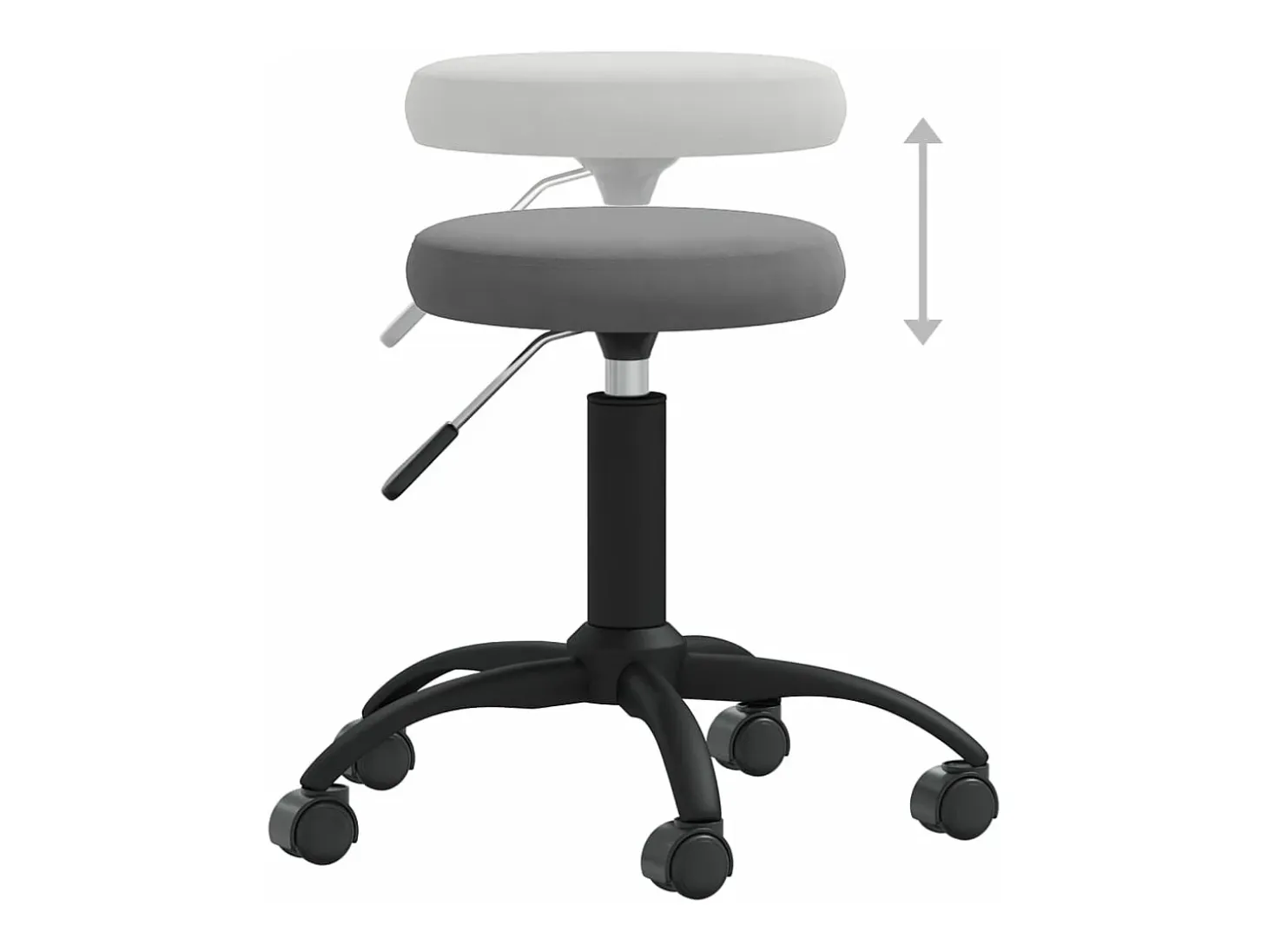 Silla de comedor de terciopelo gris oscuro ES928806