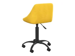 Silla de comedor de terciopelo amarillo mostaza