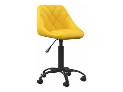 Silla de comedor de terciopelo amarillo mostaza