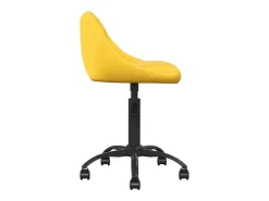 Silla de comedor de terciopelo amarillo mostaza