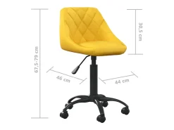 Silla de comedor de terciopelo amarillo mostaza