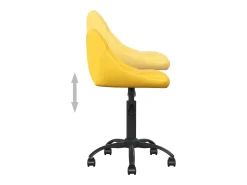 Silla de comedor de terciopelo amarillo mostaza
