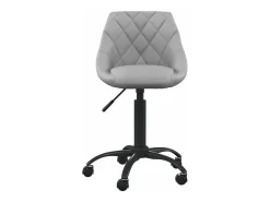 Silla de comedor de terciopelo gris claro ES110012