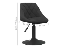 Silla de comedor de terciopelo negro
