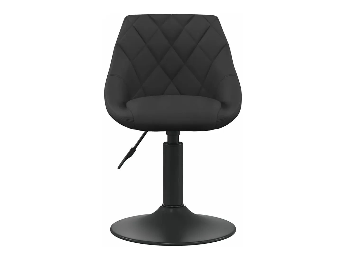 Silla de comedor de terciopelo negro