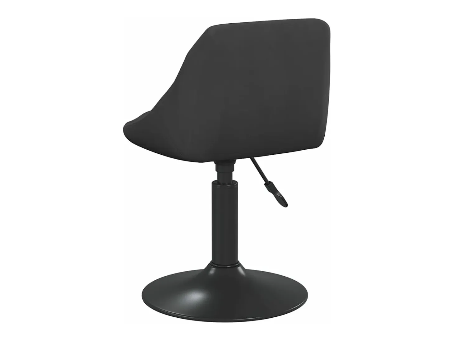 Silla de comedor de terciopelo negro