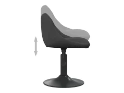 Silla de comedor de terciopelo negro