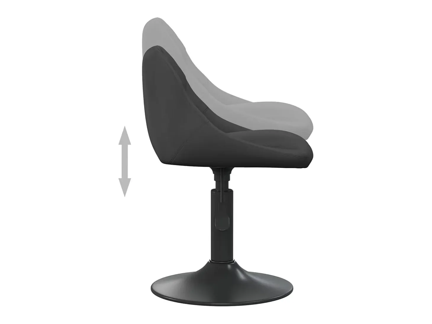 Silla de comedor de terciopelo negro