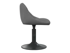 Silla de comedor de terciopelo gris oscuro