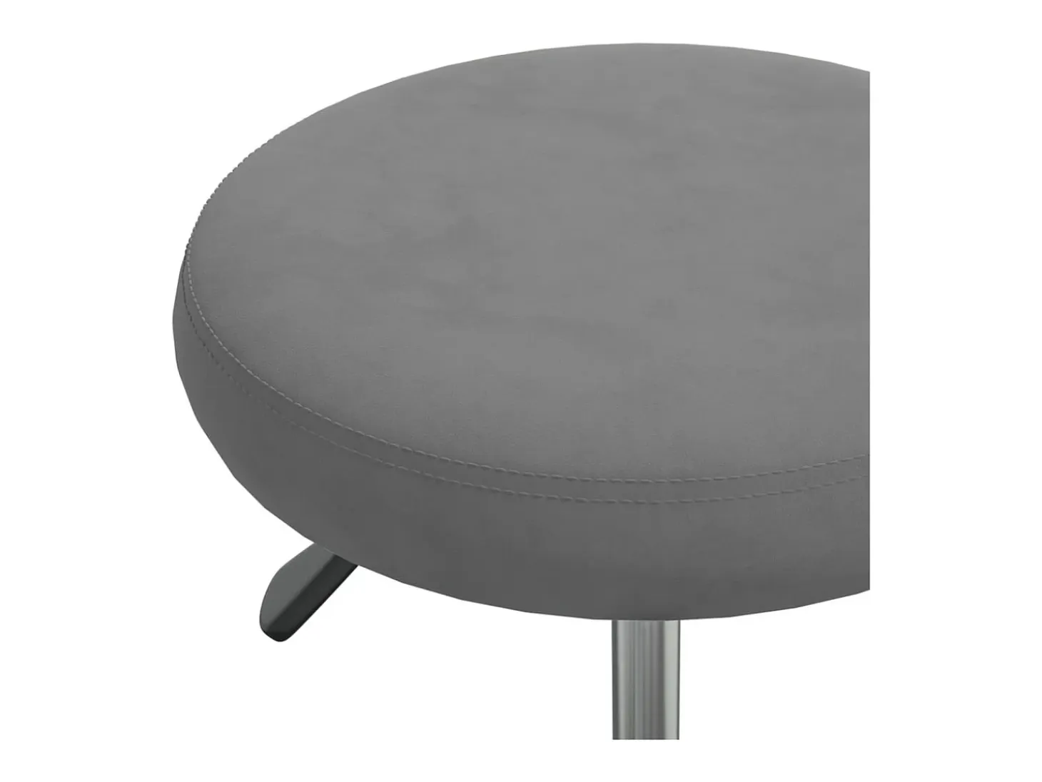Silla de comedor de terciopelo gris oscuro