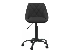 Silla de comedor de terciopelo negro