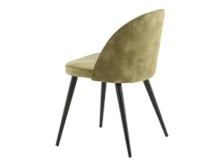 Silla de comedor de terciopelo verde terciopelo, negro.