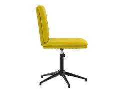 Silla de comedor de terciopelo amarillo