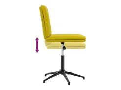 Silla de comedor de terciopelo amarillo