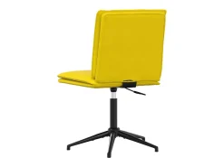 Silla de comedor de terciopelo amarillo
