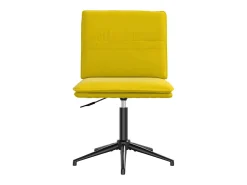 Silla de comedor de terciopelo amarillo