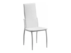 Silla de Comedor en Polipiel/Metal Blanco C-01, 6 unidades