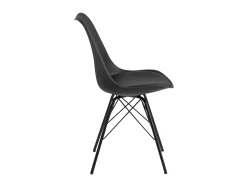 Silla de comedor Erin negra, metal negro.