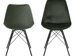 Silla de comedor Erin verde bosque, negro.